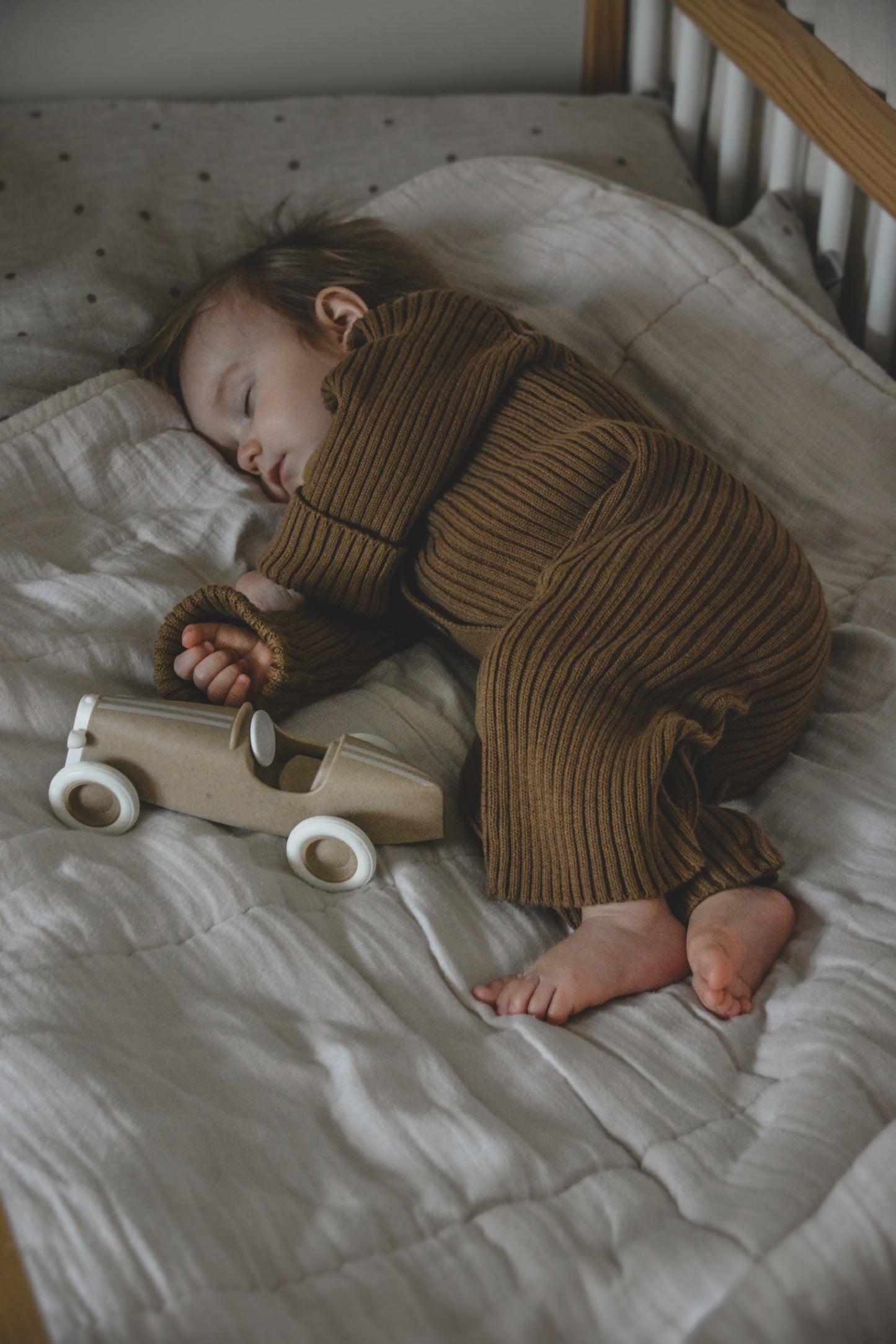 Ribbed Romper "Walnut"