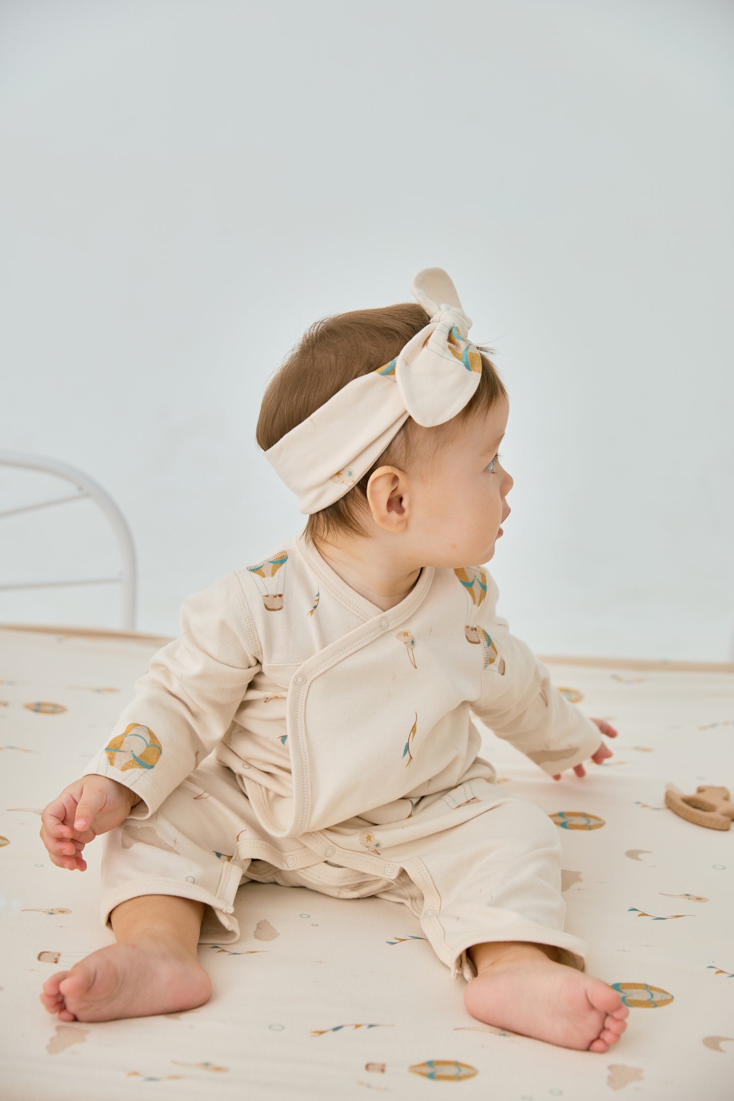 Baby Organic Bow Headband — Fantasy