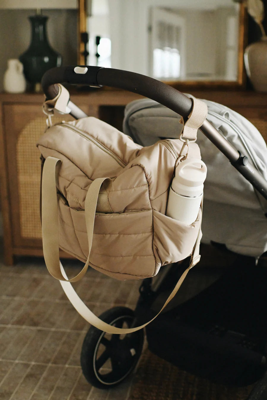 Puffy Diaper Bag - Latte