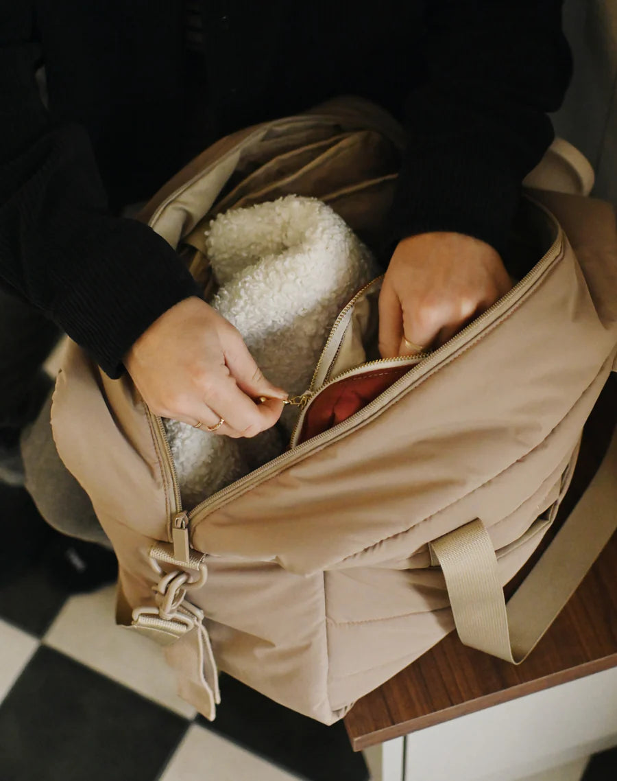 Puffy Diaper Bag - Latte