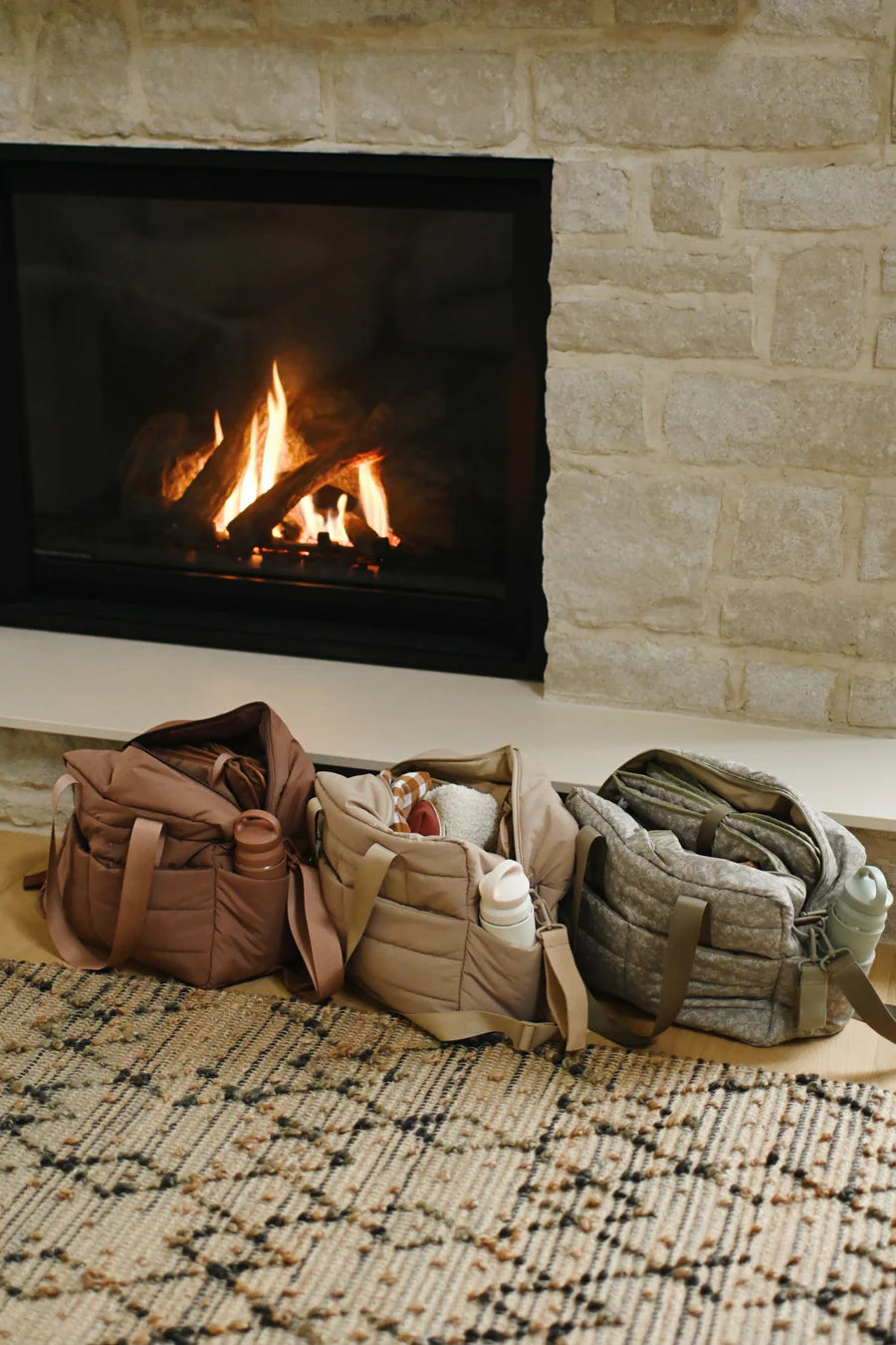 Puffy Diaper Bag - Latte
