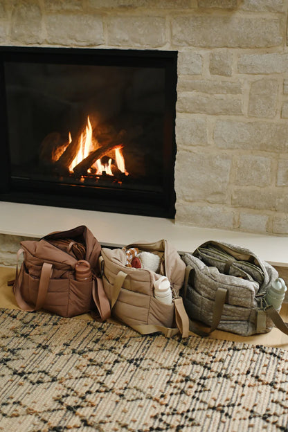 Puffy Diaper Bag - Latte