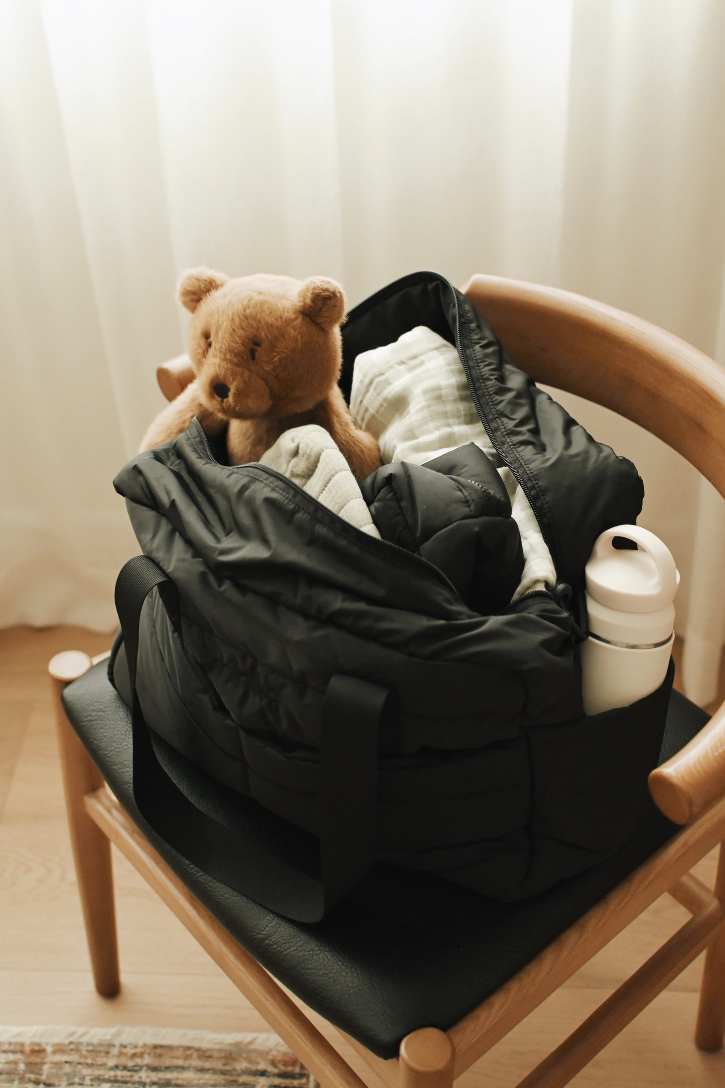 Puffy Diaper Bag - Black