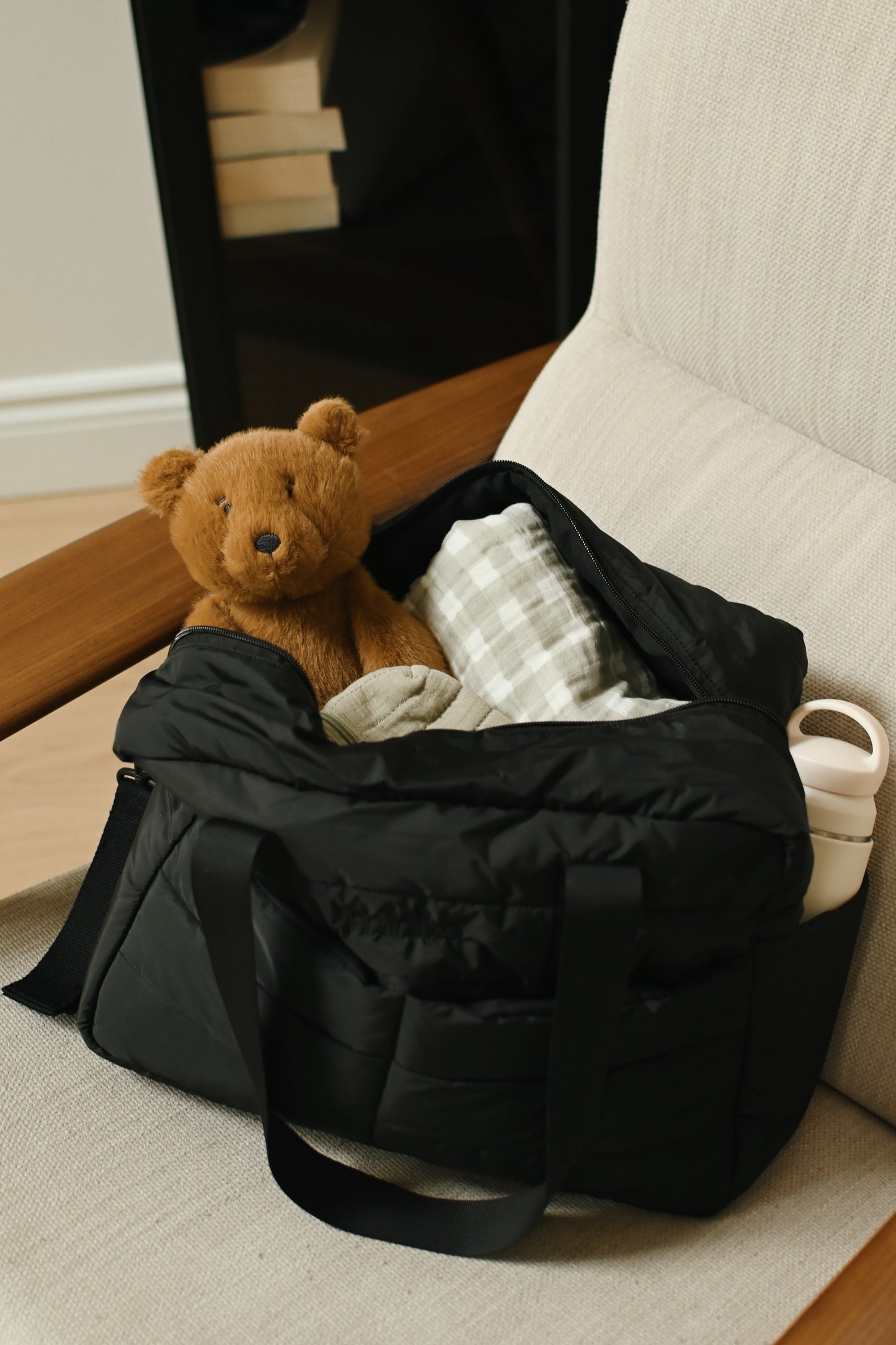 Puffy Diaper Bag - Black