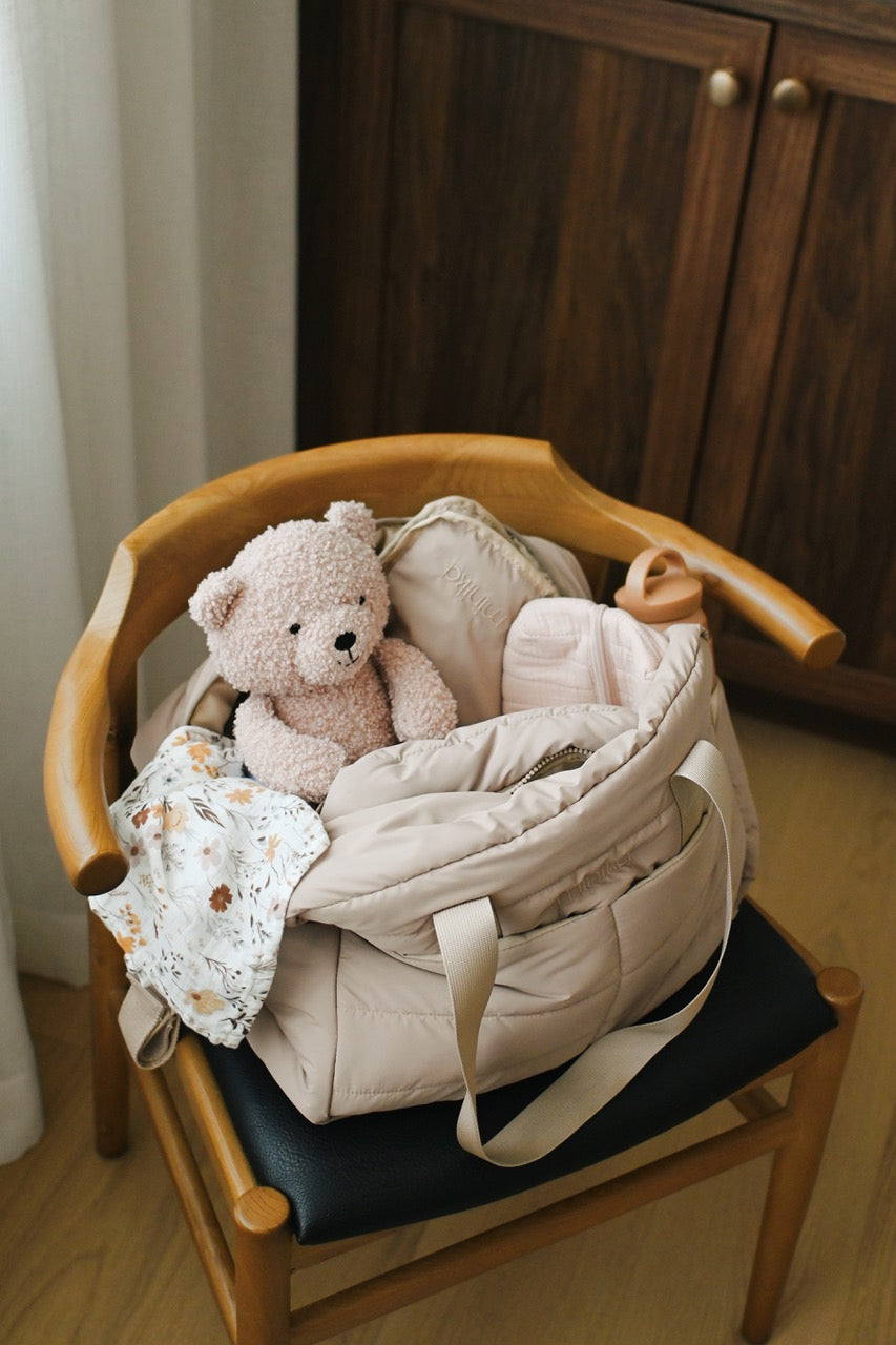Puffy Diaper Bag - Latte