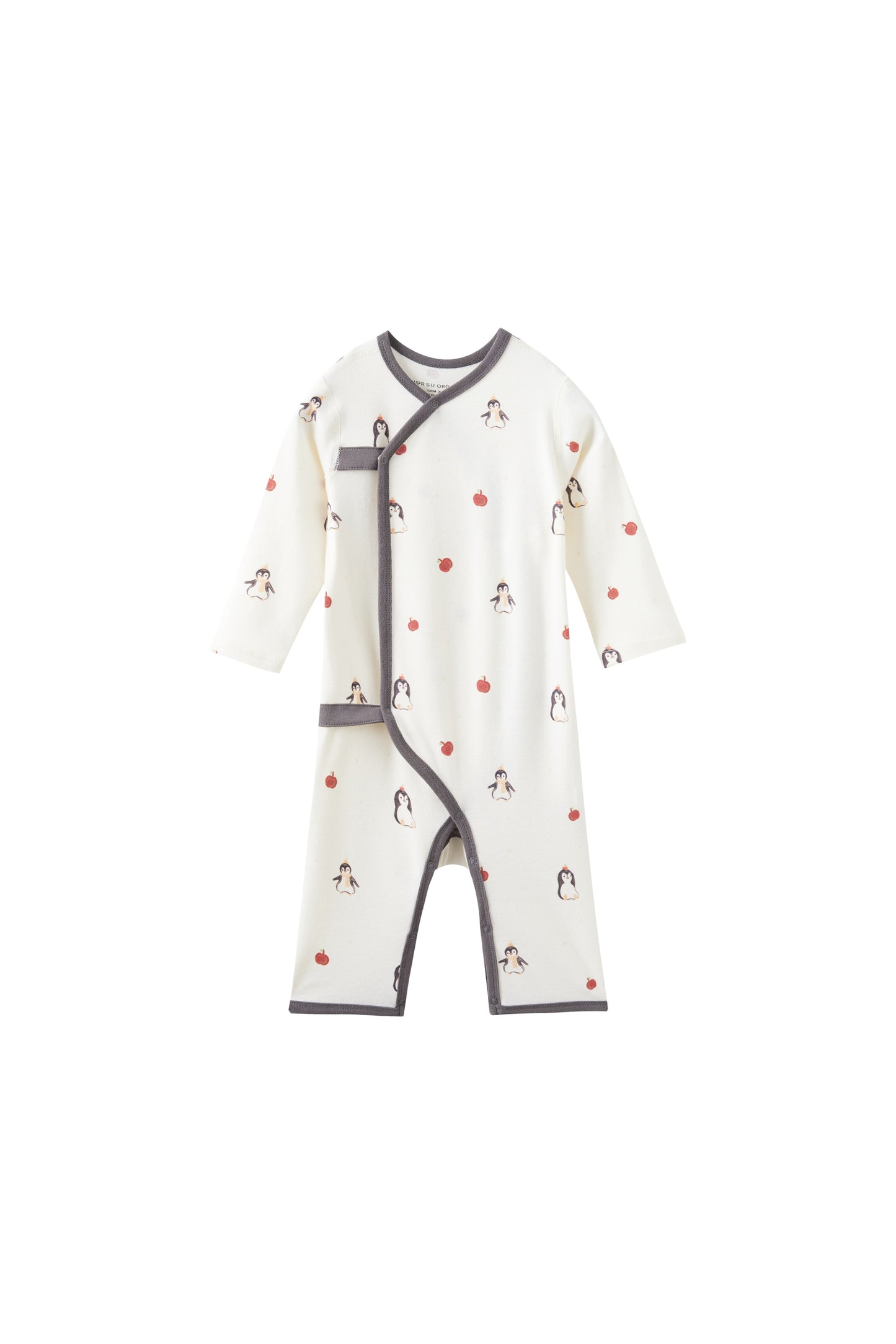 Baby Organic Cotton Kimono Romper — Penguin